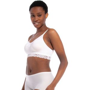 Comfortabele bustier in kant MAGIC BODYFASHION. Polyamide materiaal. Maten S. Wit kleur