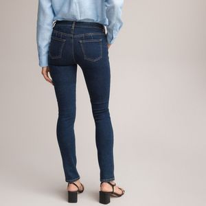 Slim push-up jeans, extra comfort LA REDOUTE COLLECTIONS. Denim materiaal. Maten 46 FR - 44 EU. Blauw kleur