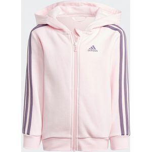 Zip-up hoodie ADIDAS SPORTSWEAR. Katoen materiaal. Maten 5/6 jaar - 108/114 cm. Roze kleur
