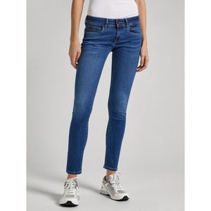 Slim jeans, lage taille PEPE JEANS. Denim materiaal. Maten Maat 27 US - Lengte 30. Blauw kleur
