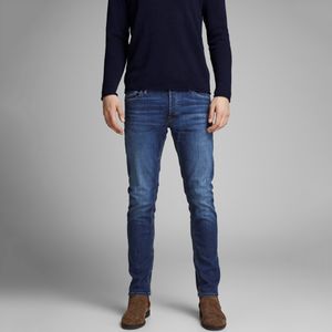 Stretch slim jeans Jjiglenn JACK & JONES. Katoen materiaal. Maten W30 - Lengte 34. Blauw kleur