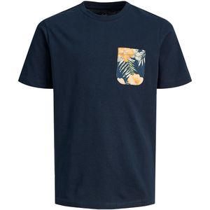 T-shirt met korte mouwen JACK & JONES JUNIOR. Katoen materiaal. Maten 10 jaar - 138 cm. Blauw kleur