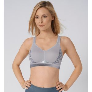 Sport BH Triaction Cardio Cloud TRIUMPH. Polyester materiaal. Maten 90C FR - 75C EU. Grijs kleur