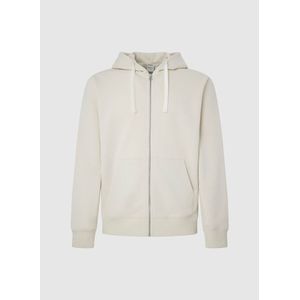 Zip-up Hoodie PEPE JEANS. Katoen materiaal. Maten XL. Wit kleur