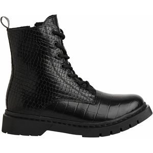 Boots met veters TAMARIS. Leer materiaal. Maten 38. Zwart kleur