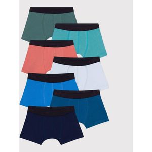 Set van 7 boxershorts 3-12 jaar PETIT BATEAU. Katoen materiaal. Maten 3 jaar - 94 cm. Multicolor kleur