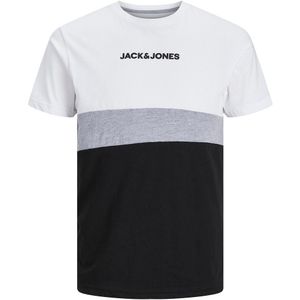 T-shirt met ronde hals color block Jjereid JACK & JONES. Katoen materiaal. Maten XS. Wit kleur