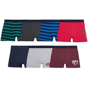 Set van 7 boxershorts in katoen met campus LA REDOUTE COLLECTIONS. Katoen materiaal. Maten 10 jaar - 138 cm. Multicolor kleur