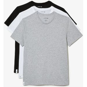 Set van 3 T-shirts met ronde hals, in katoen LACOSTE. Katoen materiaal. Maten XL. Zwart kleur