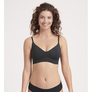 Bralette Zero Microfiber SLOGGI. Polyamide materiaal. Maten XL. Zwart kleur