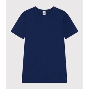 Iconisch T-shirt, ronde hals in cocotte steek PETIT BATEAU. Katoen materiaal. Maten XL. Blauw kleur