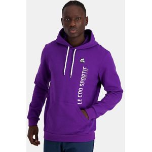 Hoodie met groot logo LE COQ SPORTIF. Katoen materiaal. Maten M. Violet kleur