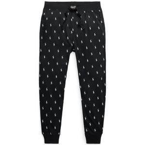 Bedrukte pyjamabroek, jogger stijl POLO RALPH LAUREN. Katoen materiaal. Maten XL. Zwart kleur