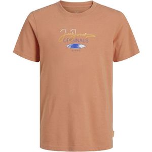 T-shirt met korte mouwen, 10-16 jaar JACK & JONES JUNIOR. Katoen materiaal. Maten 10 jaar - 138 cm. Oranje kleur