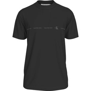 T-shirt met ronde hals en logo CALVIN KLEIN JEANS. Katoen materiaal. Maten L. Zwart kleur