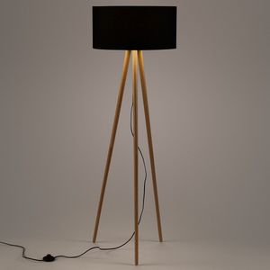 Staande lamp, drievoet, Setto LA REDOUTE INTERIEURS. Licht hout materiaal. Maten één maat. Beige kleur