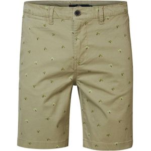 Chino short met motiefjes PETROL INDUSTRIES. Katoen materiaal. Maten M. Beige kleur