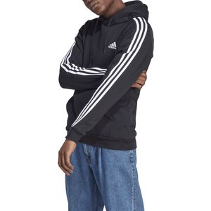 Hoodie in molton, 3 stripes, Essentials ADIDAS SPORTSWEAR. Katoen materiaal. Maten M. Zwart kleur