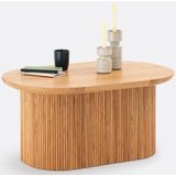Salontafel in eik, Tamula LA REDOUTE INTERIEURS. Hout materiaal. Maten één maat. Beige kleur