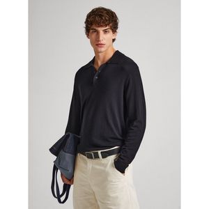 Pepe Jeans Malone Polo Met Lange Mouwen Zwart L Man