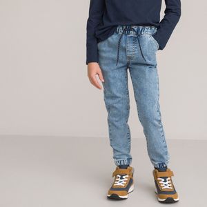 Rechte jeans, aansluitend onderaan LA REDOUTE COLLECTIONS. Katoen materiaal. Maten 3 jaar - 94 cm. Blauw kleur