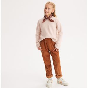 Rechte fluwelen broek LA REDOUTE COLLECTIONS. Fluweel materiaal. Maten 6 jaar - 114 cm. Kastanje kleur