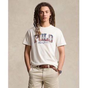 Recht T-shirt in jersey met logo POLO RALPH LAUREN. Katoen materiaal. Maten XXL. Beige kleur