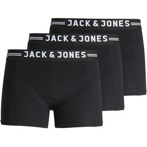 Set van 3 boxershorts JACK & JONES. Katoen materiaal. Maten M. Zwart kleur