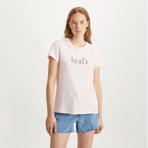 T-shirt met ronde hals en logo vooraan LEVI'S. Katoen materiaal. Maten XXS. Roze kleur