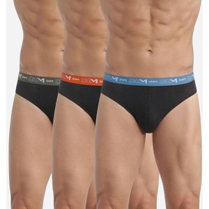 DIM - Coton Stretch - Slips - Zwart - Oranje - Blauw - Katoen