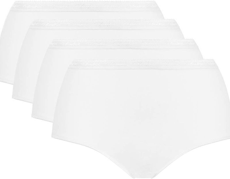 Set van 4 midi slips in bio katoen PLAYTEX. Katoen materiaal. Maten 50 FR - 48 EU. Wit kleur