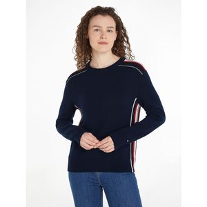 Trui met ronde hals en lange mouwen TOMMY HILFIGER. Viscose materiaal. Maten XL. Blauw kleur