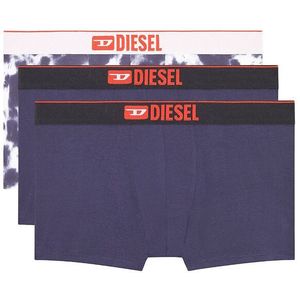 Set van 3 boxershorts, effen en bedrukt DIESEL. Katoen materiaal. Maten XXL. Blauw kleur