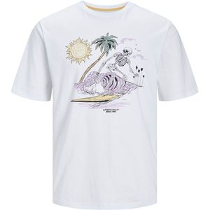 T-shirt met korte mouwen JACK & JONES JUNIOR. Katoen materiaal. Maten 16 jaar - 174 cm. Wit kleur