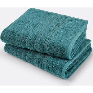 Ismo - Handdoek - Pauwblauw - Biologisch Katoen - Set van 2
