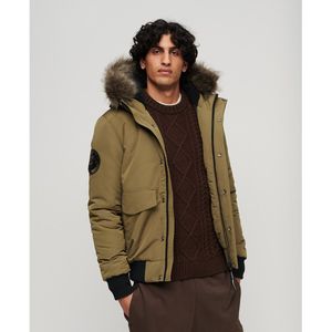 Bomber met kap Everest SUPERDRY. Polyester materiaal. Maten M. Groen kleur