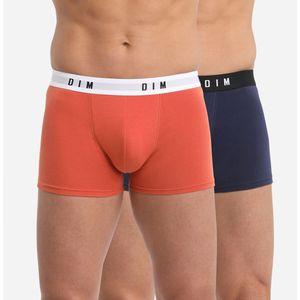 Set van 2 boxershorts Dim Originals DIM. Polyester materiaal. Maten L. Blauw kleur