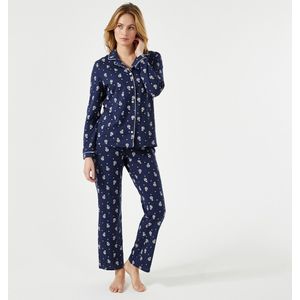 Bedrukte pyjama met lange mouwen ANNE WEYBURN. Katoen materiaal. Maten 38/40 FR - 36/38 EU. Andere kleur