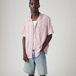 Gestreept viscose overhemd LEVI'S. Viscose materiaal. Maten XL. Roze kleur