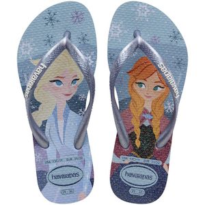 Teenslippers Kids Slim Princess HAVAIANAS. Rubber materiaal. Maten 31/32. Blauw kleur