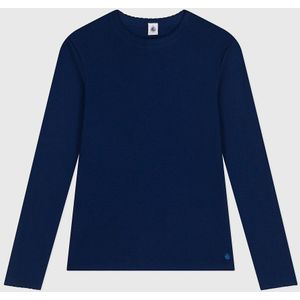 Iconisch T-shirt Cocotte lange mouwen PETIT BATEAU. Katoen materiaal. Maten L. Blauw kleur