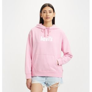 Hoodie, logo vooraan LEVI'S. Katoen materiaal. Maten XXS. Roze kleur