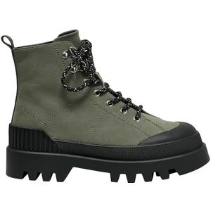 Boots met veters Buzz ONLY. Polyurethaan materiaal. Maten 38. Groen kleur