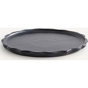 Set van 4 dessertborden in geëmailleerd aardewerk, Arigato AM.PM. Zandsteen materiaal. Maten één maat. Zwart kleur