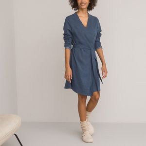 Kamerjas met lange mouwen LA REDOUTE COLLECTIONS. Katoen materiaal. Maten 34/36 FR - 32/34 EU. Blauw kleur