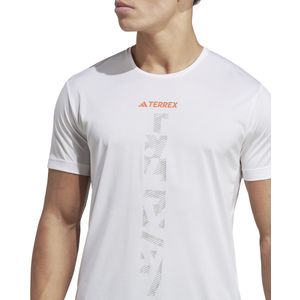 T-shirt met korte mouwen voor trail/running Terrex adidas Performance. Polyester materiaal. Maten XXL. Wit kleur