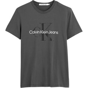 T-shirt met ronde hals en motief vooraan CALVIN KLEIN JEANS. Katoen materiaal. Maten XXL. Grijs kleur