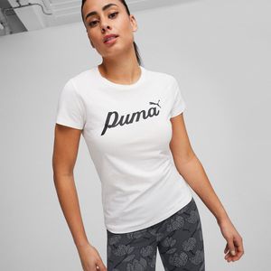 T-shirt Essentials Blossom script tee PUMA. Katoen materiaal. Maten XL. Wit kleur