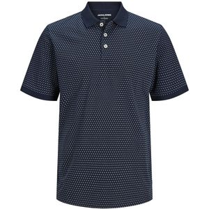 Polo met motiefjes JACK & JONES. Katoen materiaal. Maten S. Blauw kleur