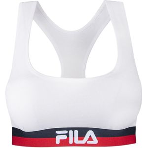 Basic sportbustier FILA. Katoen materiaal. Maten S. Wit kleur